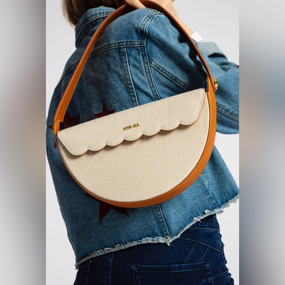 Sou-Ba Turkish Luxury Brand Shoulder Bag, Handmade Genuine Leather & Canvas Bag